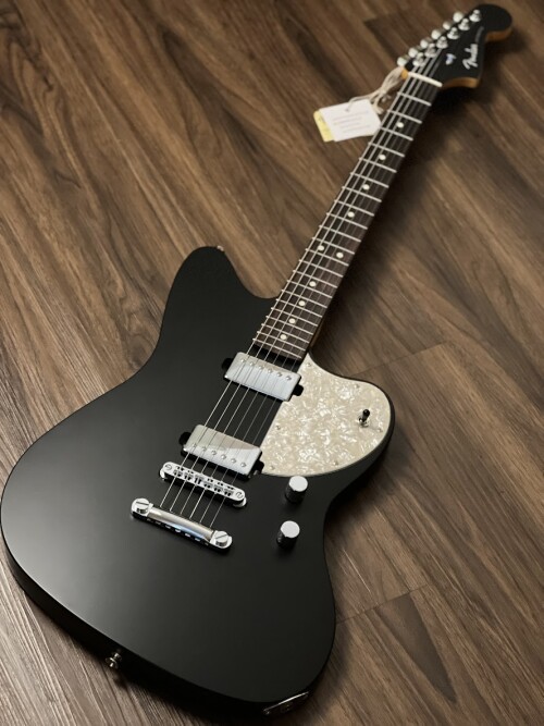 Fender Japan Elemental Jazzmaster HH with RW FB in Stone Black